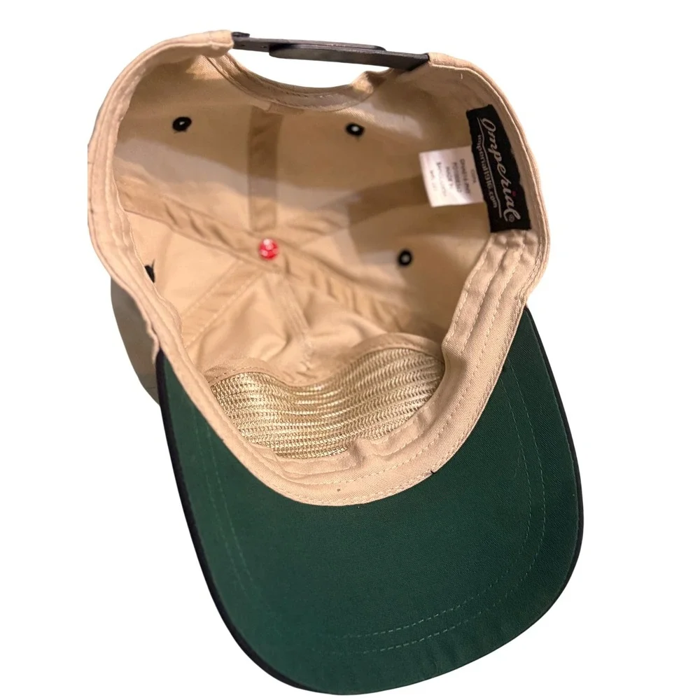 Imperial DNA Project Gibson's Donuts Snapback Hat Tan Navy Blue Memphis Bakery